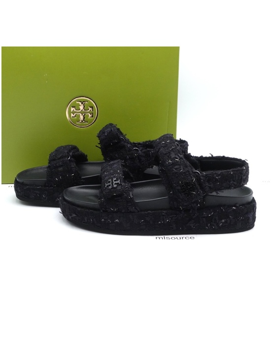 Tory Burch Shoes - NEW Women's Tory Burch Kira Sport Boucle Tweed Platform Sandals 177229-001
